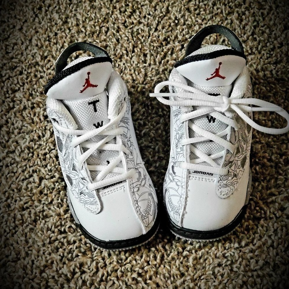 NWT Jordan Dub Zero Wht, Varsity Red, Cement Grey